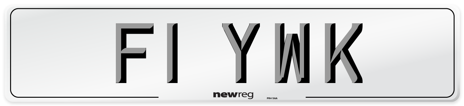 F1 YWK Number Plate from New Reg